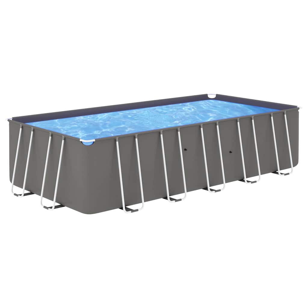Piscina con Telaio in Acciaio 540x270x122 cm Antracite