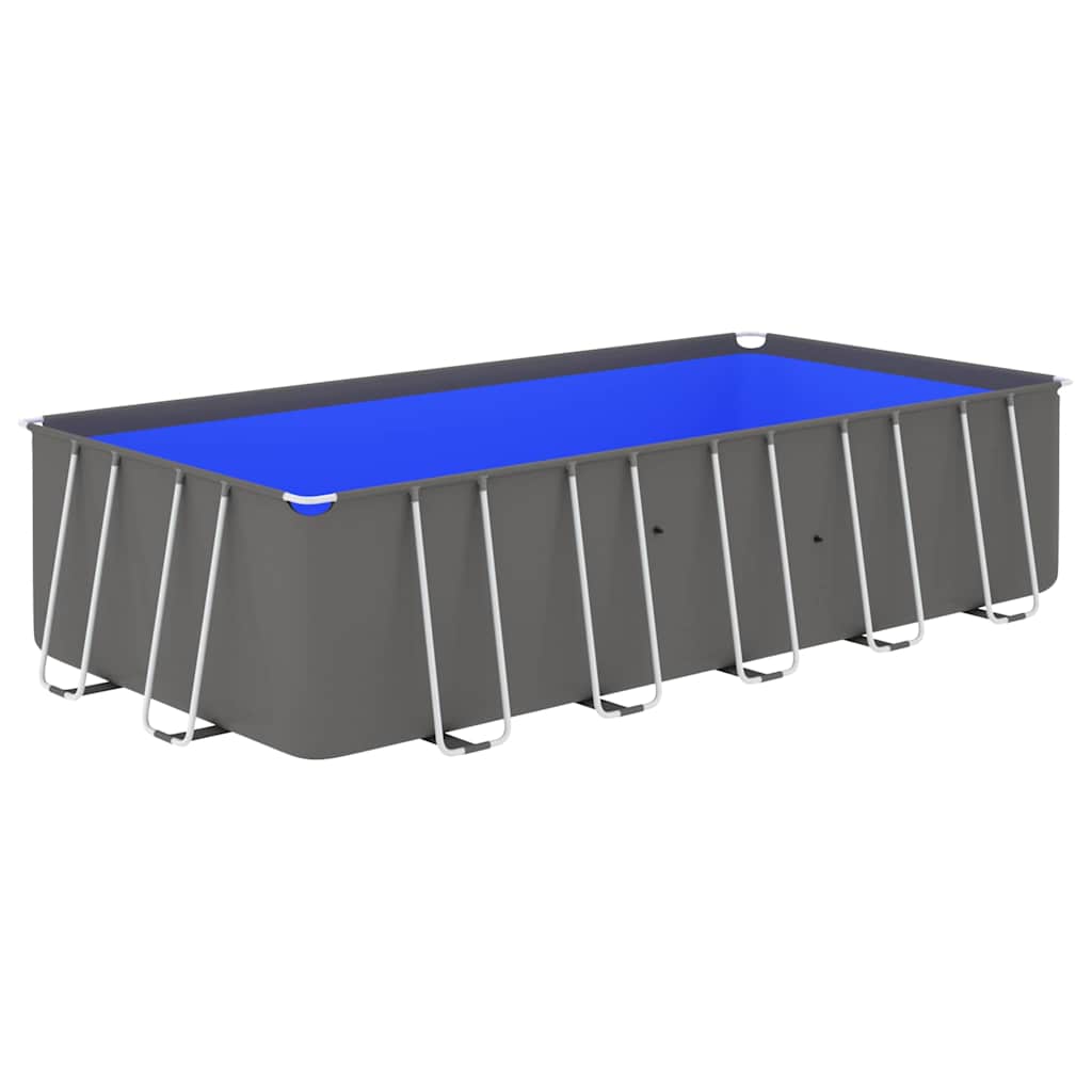 Piscina con Telaio in Acciaio 540x270x122 cm Antracite