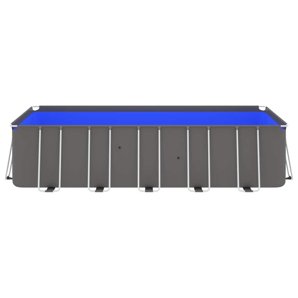 Piscina con Telaio in Acciaio 540x270x122 cm Antracite