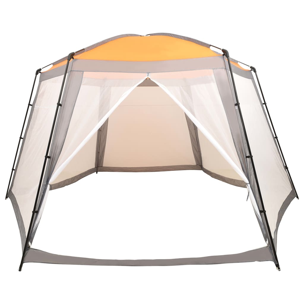 Tenda per Piscina in Tessuto 590x520x250 cm Grigia