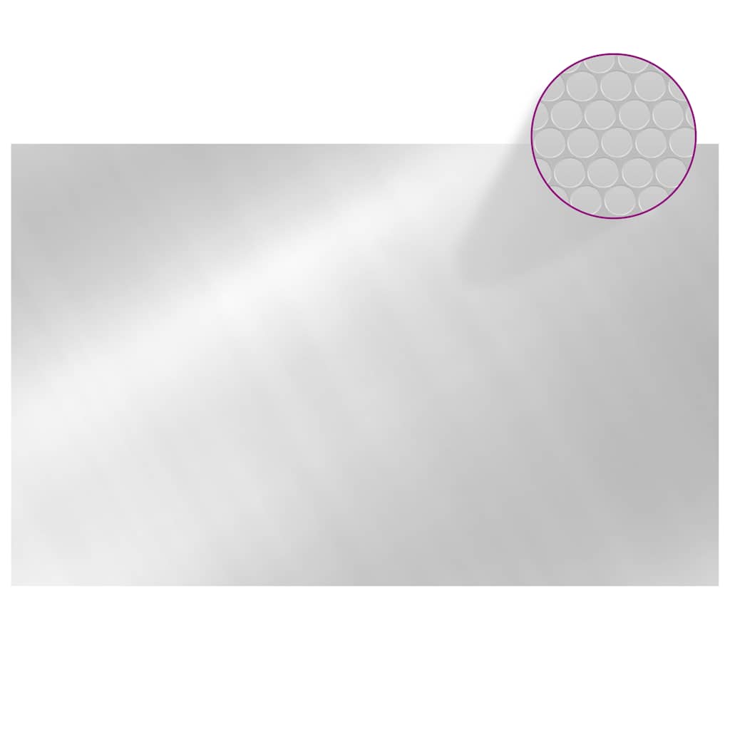 Pellicola Solare Galleggiante Rettangolare Piscina 8x5m Argento