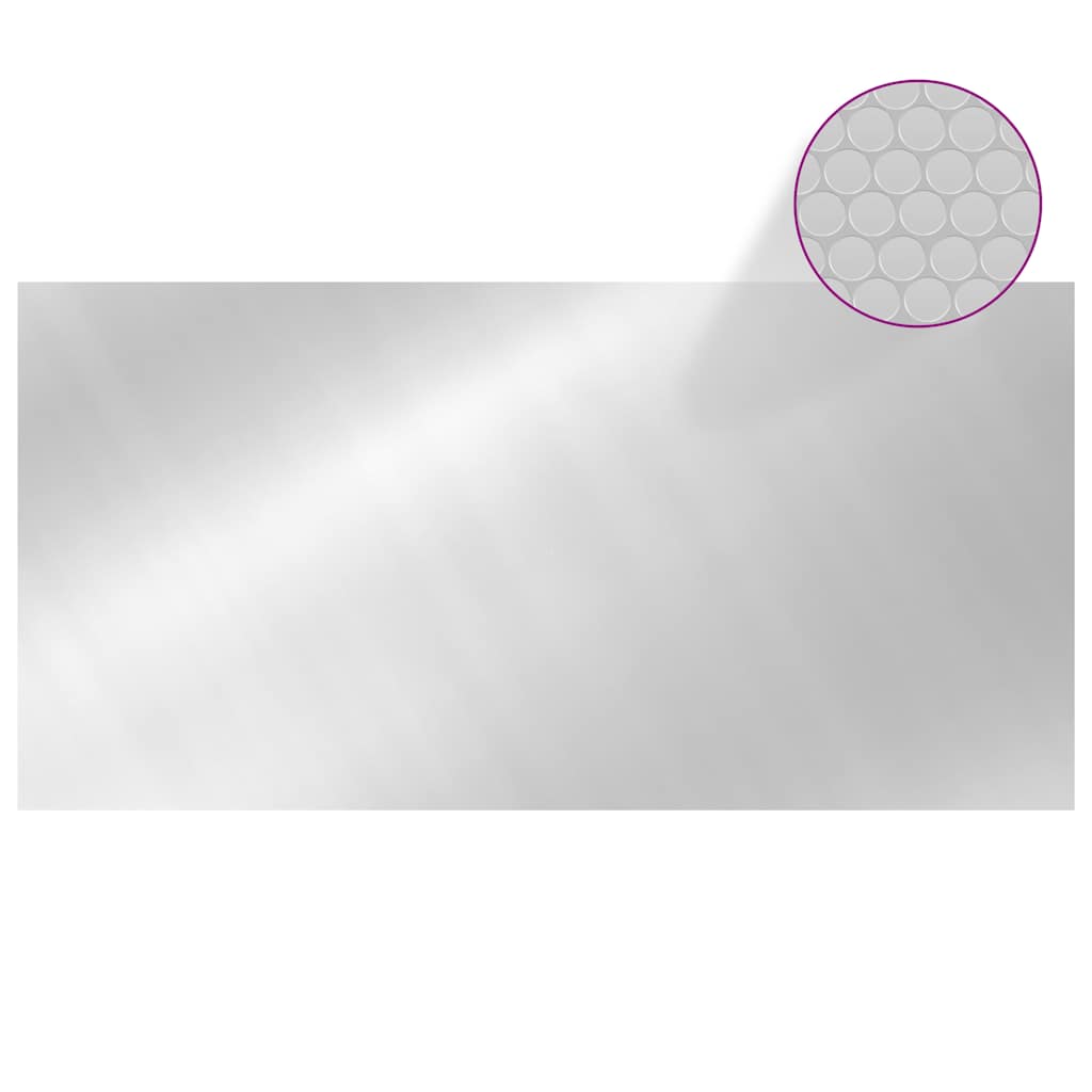 Copripiscina Rettangolare 1200x600 cm in PE Argento