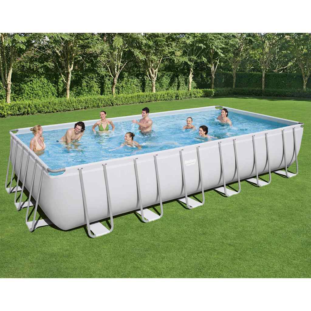 Piscina Rettangolare Fuori Terra 732x366x132 cm Acciaio