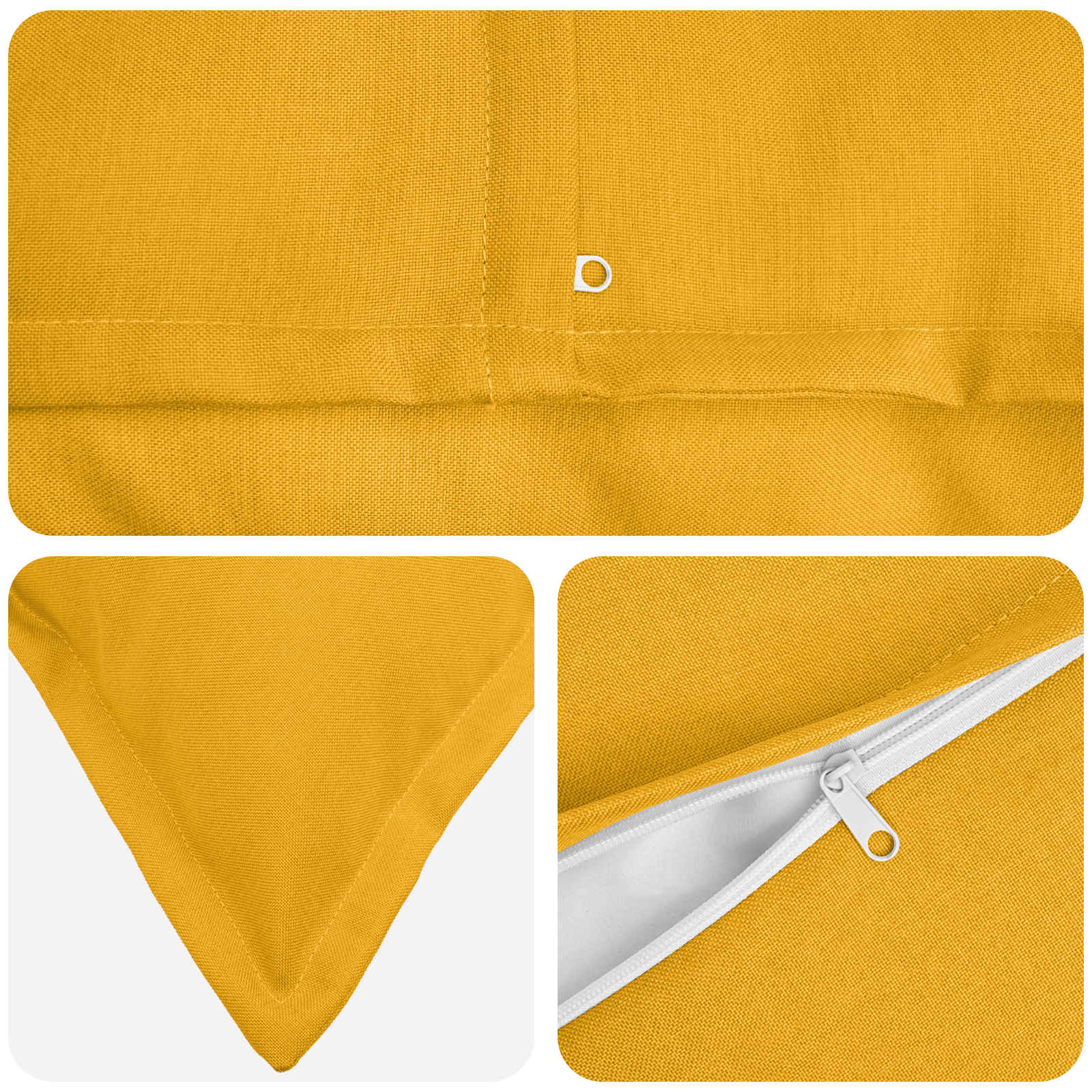 Cuscino con cuscino HOUTEN 2 pz Giallo Chiaro Lino