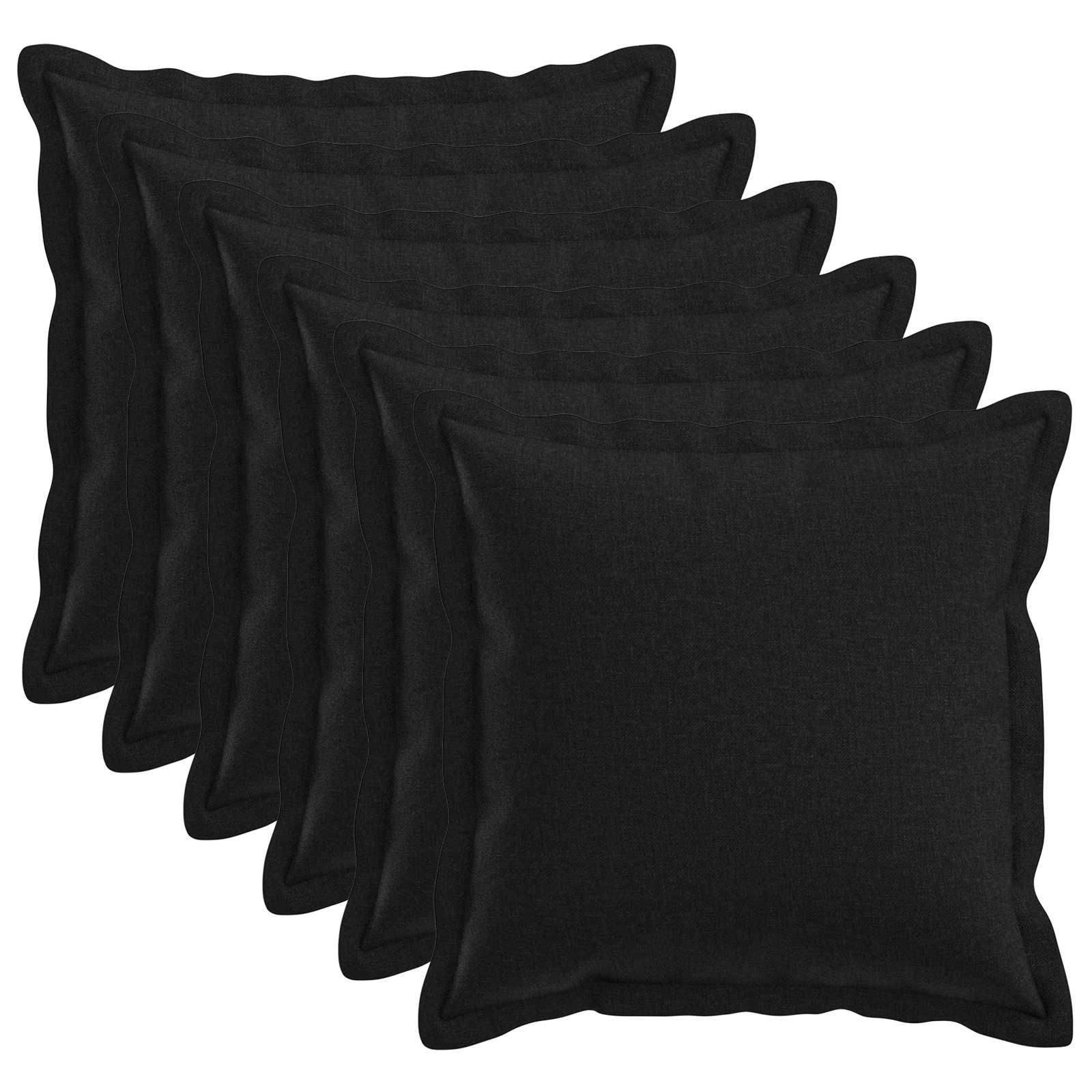 Cuscino con cuscino HOUTEN 6 pz Nero Lino