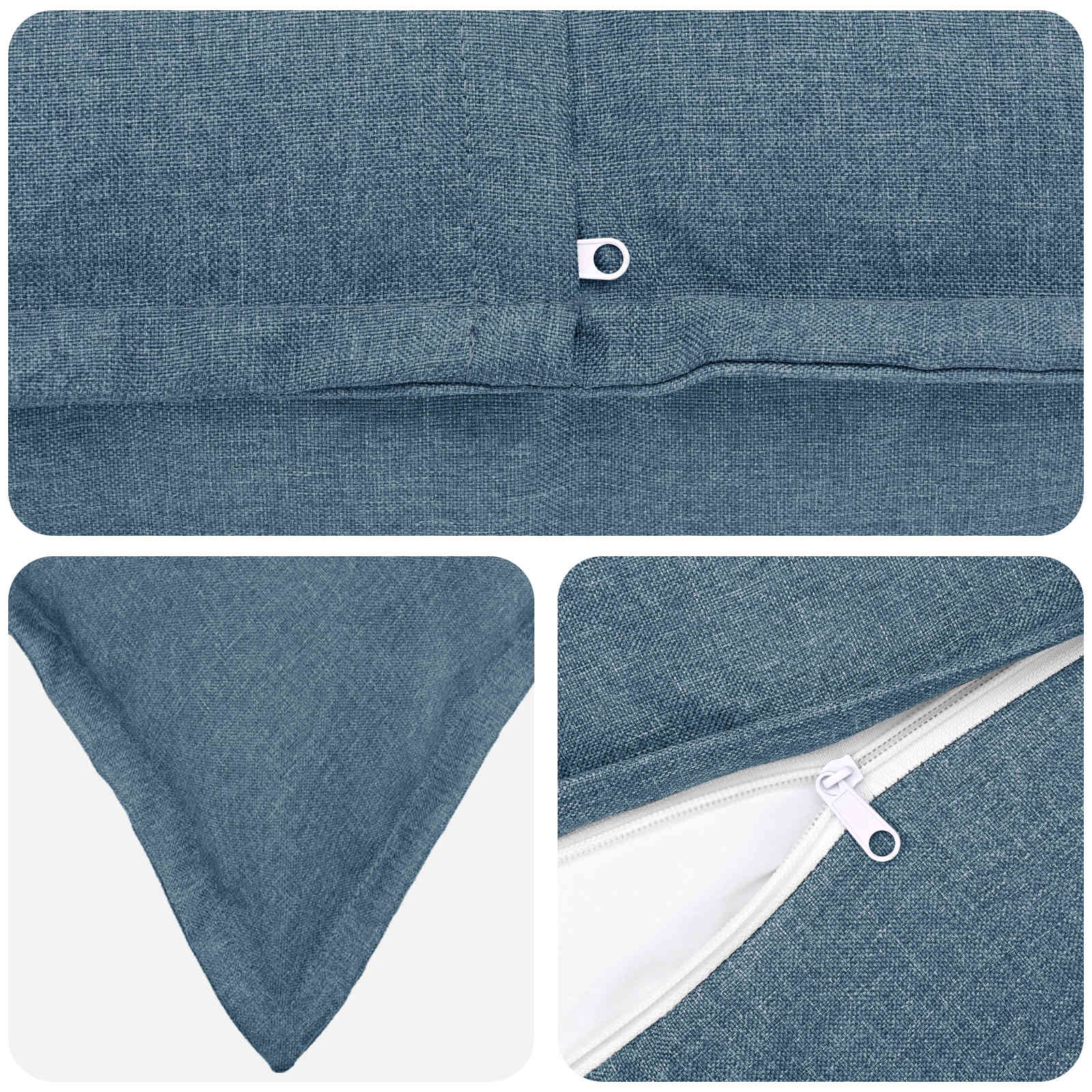 Cuscino con cuscino HOUTEN 2 pz Blu jeans Lino