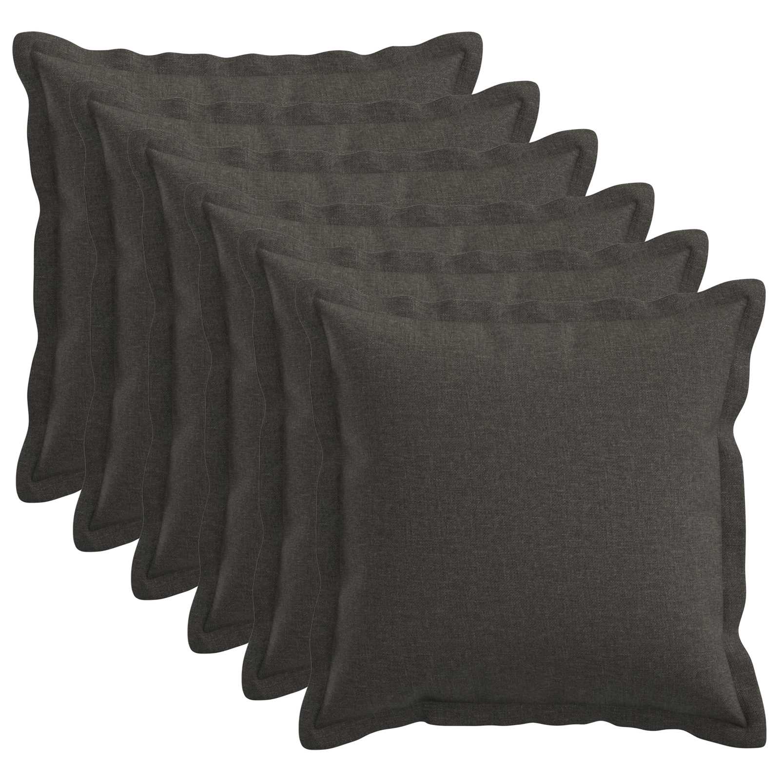 Cuscino con cuscino HOUTEN 6 pz Grigio Scuro Lino
