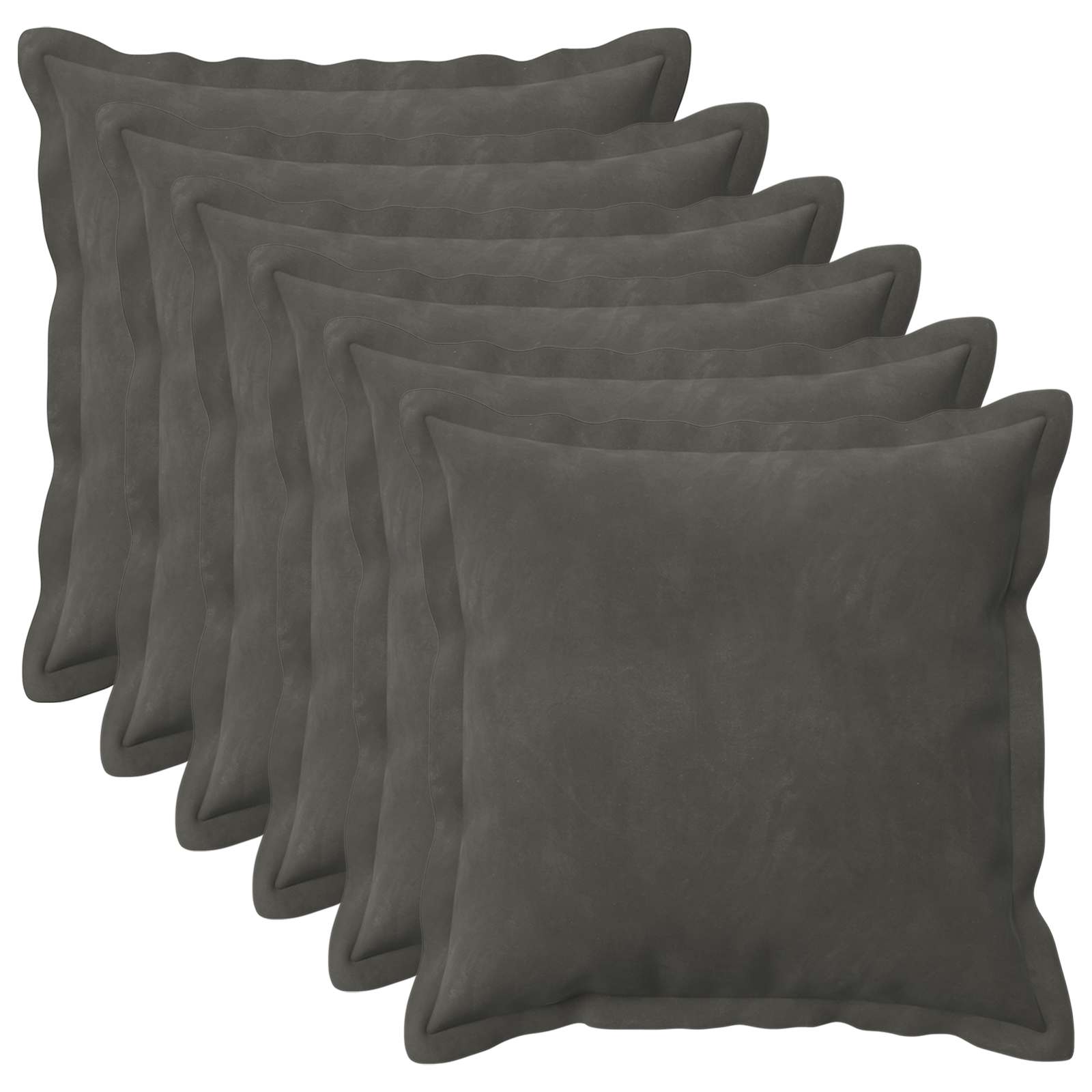Cuscino con cuscino HOUTEN 6 pz Grigio Scuro Velluto