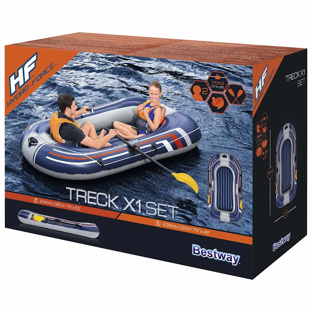 Bestway Gommone Gonfiabile Hydro-Force con Pompa e Remi Blu