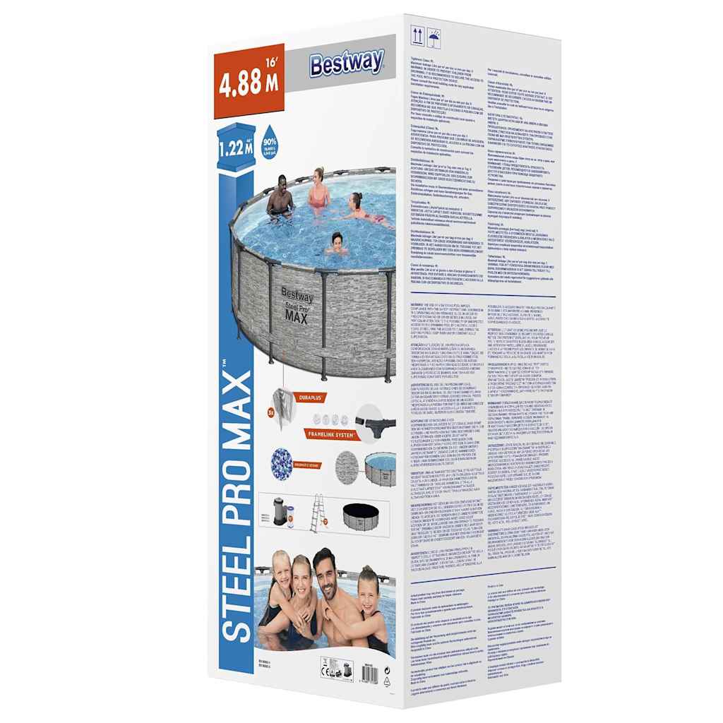 Bestway Piscina Power Steel Rotonda 488x122 cm