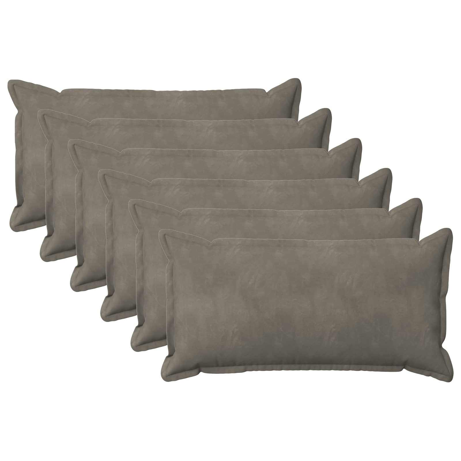Cuscino con cuscino HOUTEN 6 pz Grigio Chiaro Velluto