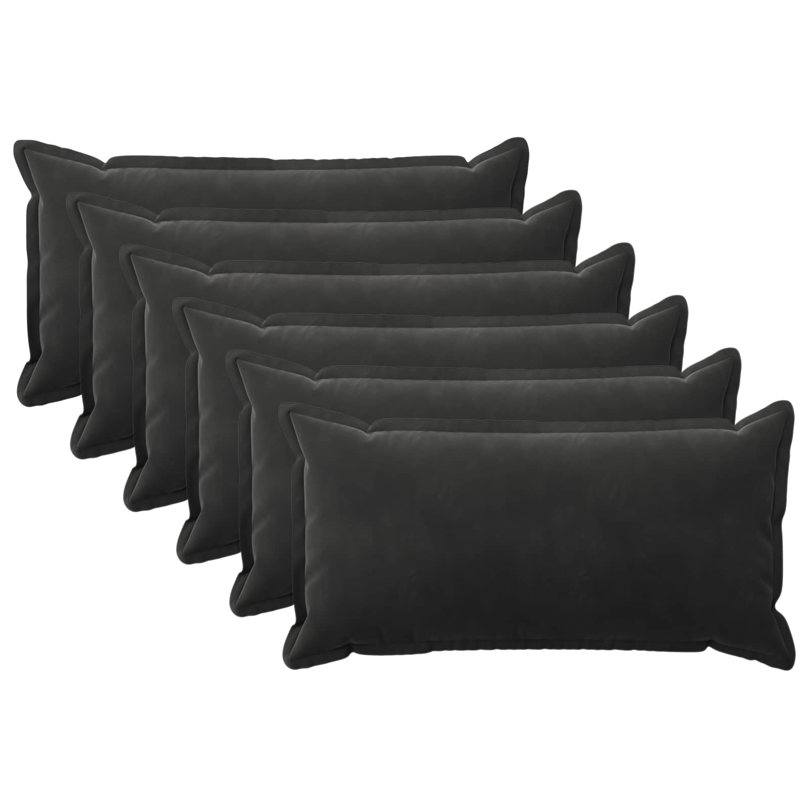 Cuscino con cuscino HOUTEN 6 pz Nero Velluto