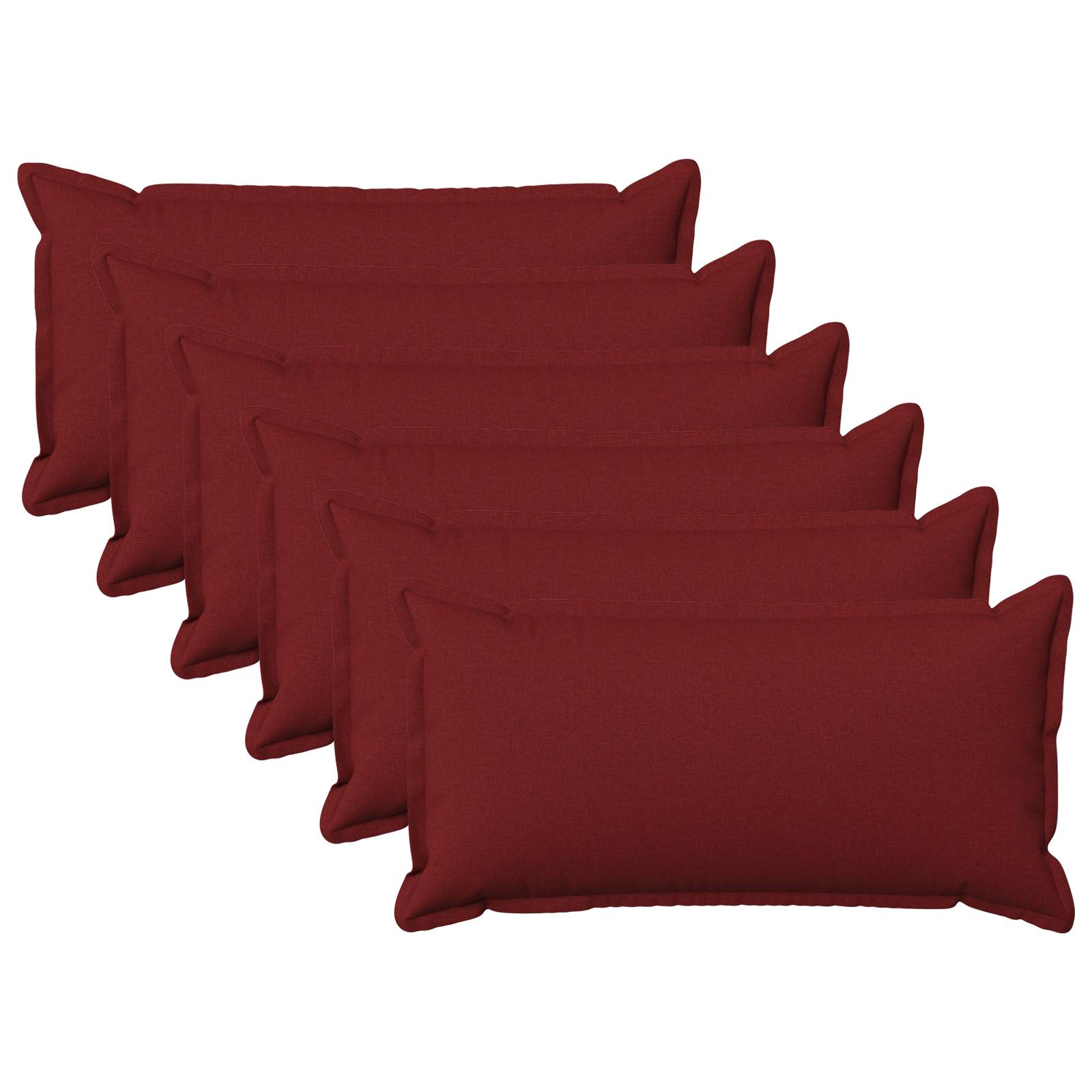 Cuscino con cuscino HOUTEN 6 pz Rosso Vino Lino