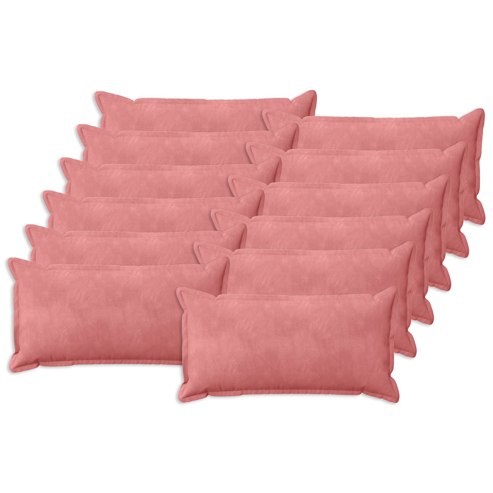 Cuscino con cuscino HOUTEN 12 pz Rosa Velluto