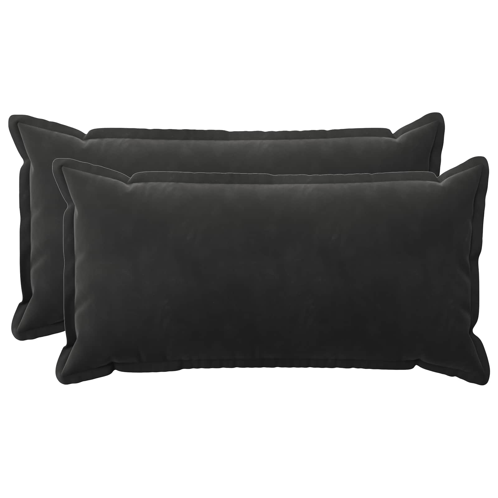 Cuscino con cuscino HOUTEN 2 pz Nero Velluto
