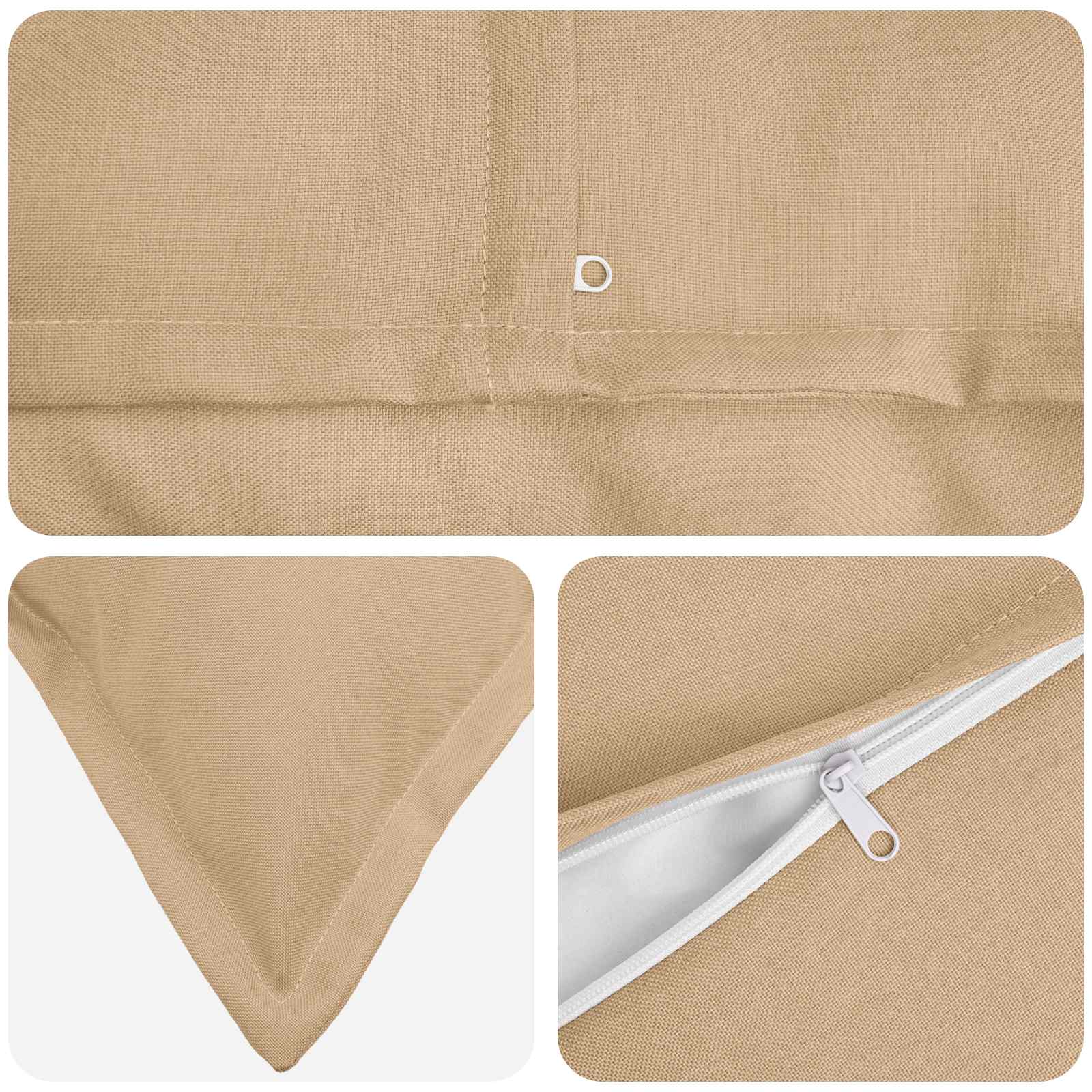 Cuscino con cuscino HOUTEN Crema 40 x 145 cm Lino