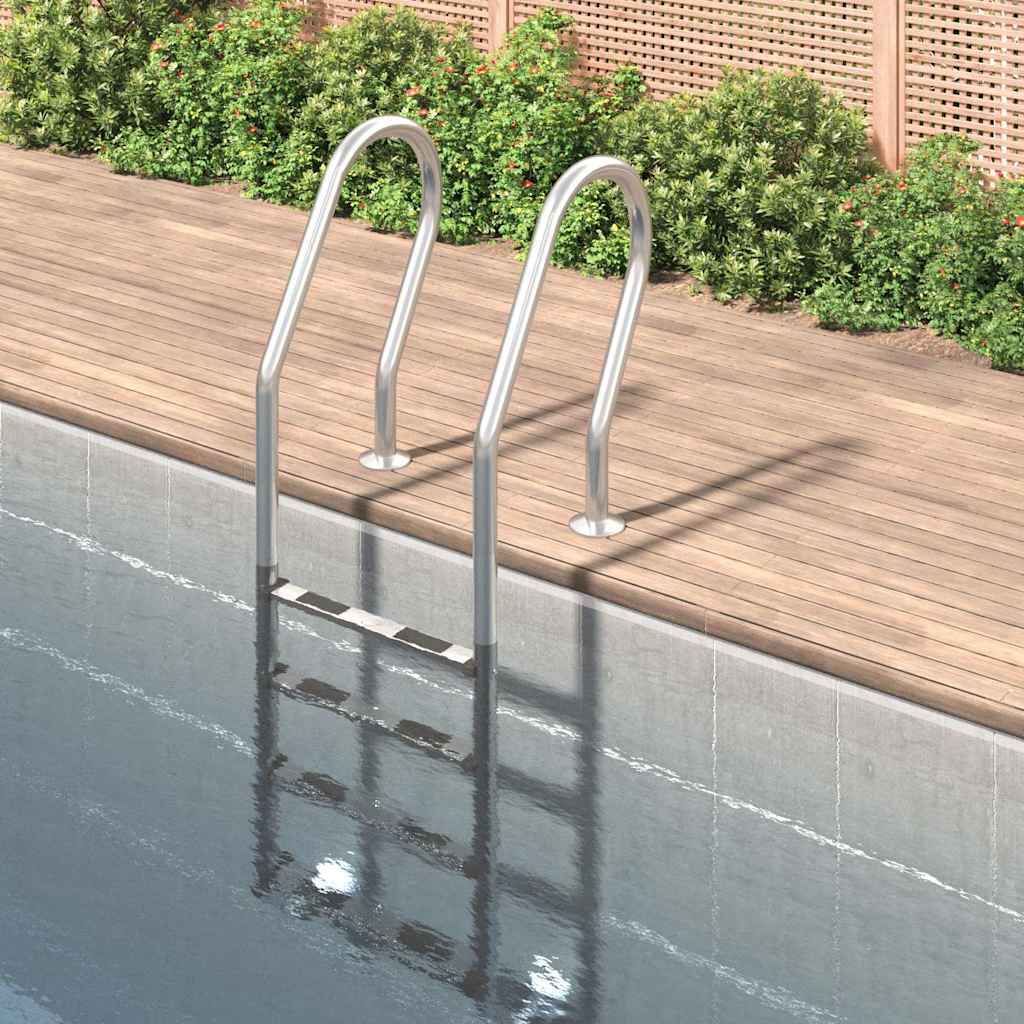 Scala per Piscina 54x38x184,5 cm in Acciaio Inox 304