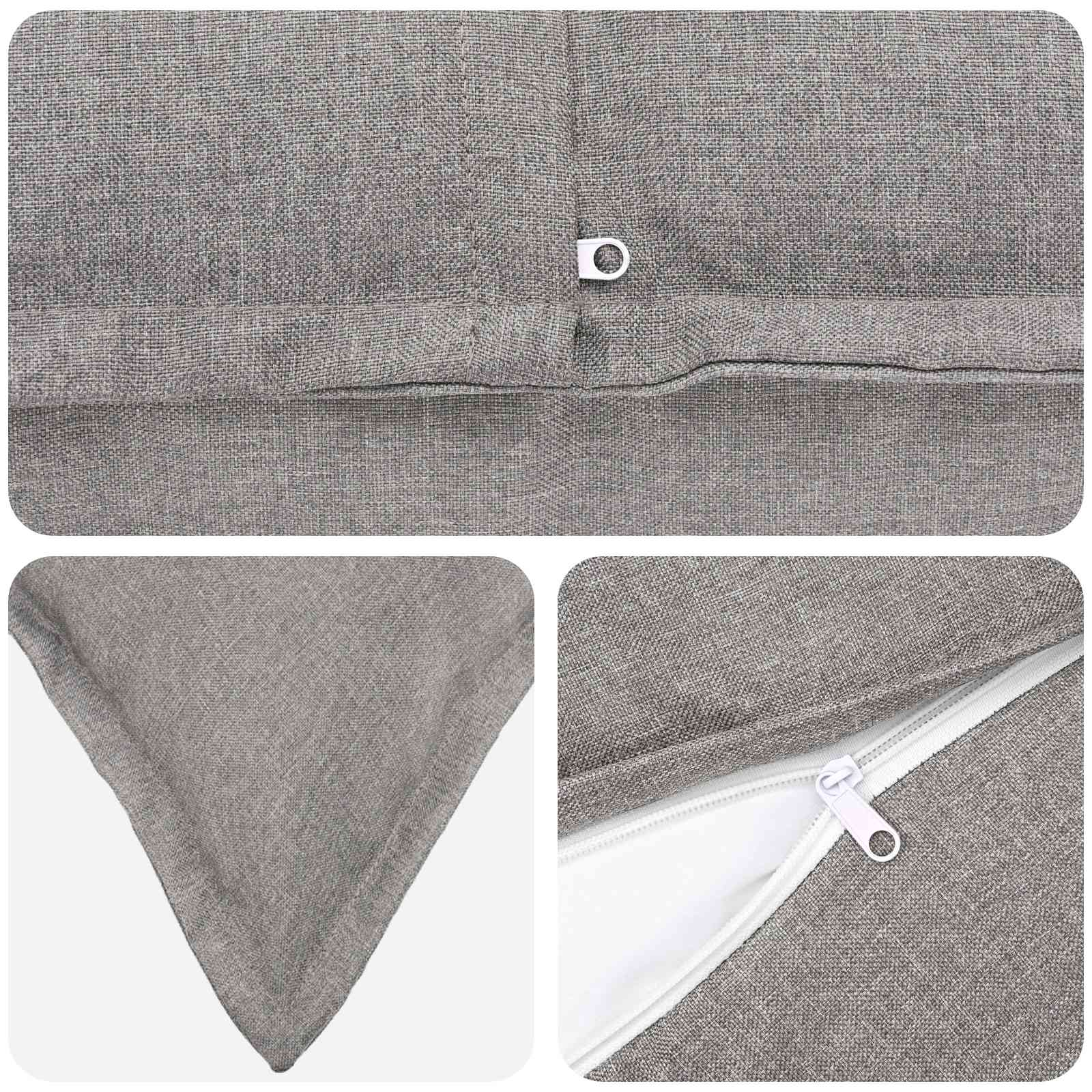 Cuscino con cuscino HOUTEN 6 pz Grigio Nuvola Lino