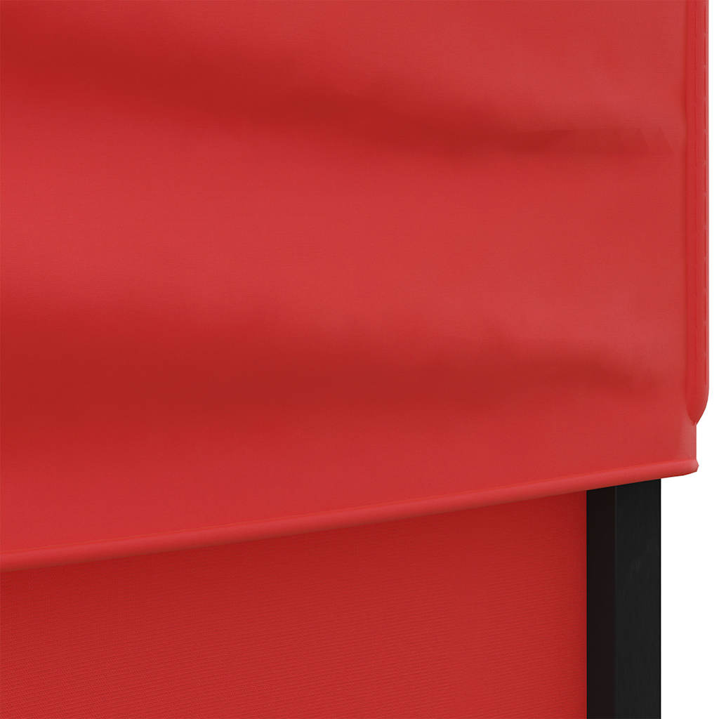 Tenda per Feste Pieghevole con Pareti Laterali Rosso 2x2 m