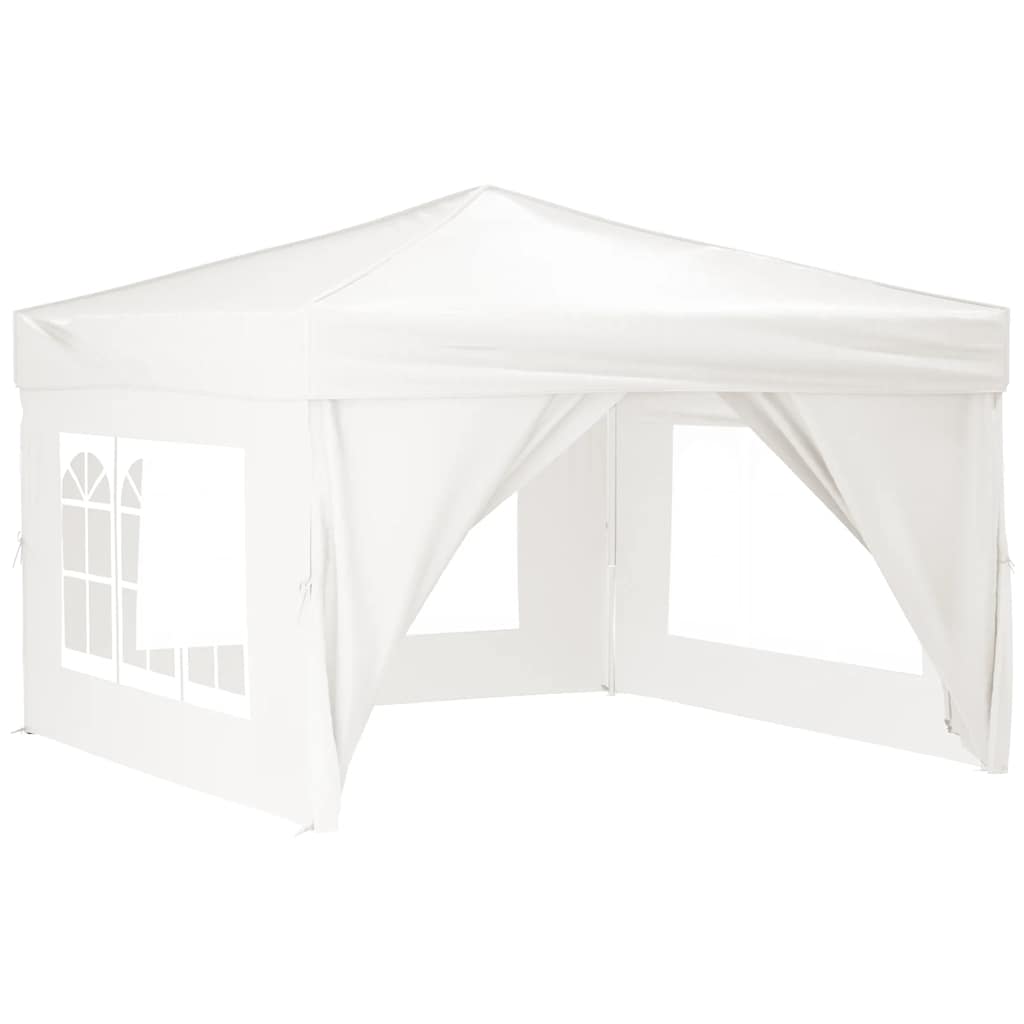 Tenda per Feste Pieghevole con Pareti Laterali Bianco 3x3 m
