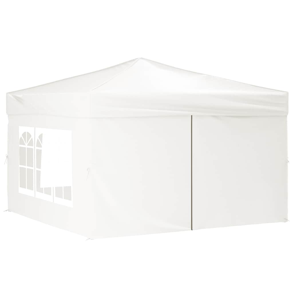 Tenda per Feste Pieghevole con Pareti Laterali Bianco 3x3 m