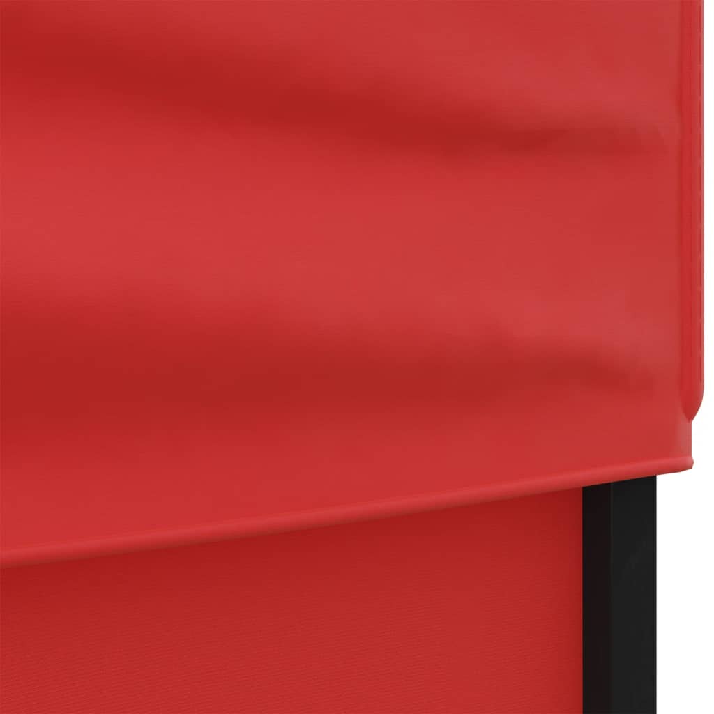Tenda per Feste Pieghevole con Pareti Laterali Rosso 3x3 m