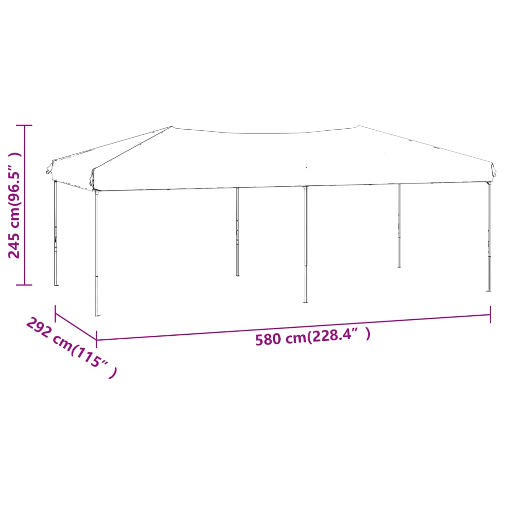 Tenda per Feste Pieghevole Crema 3x6 m