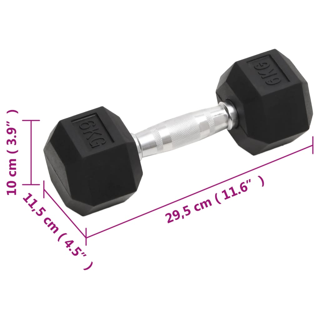 Manubri 2 pz 6 kg Totale in Ghisa