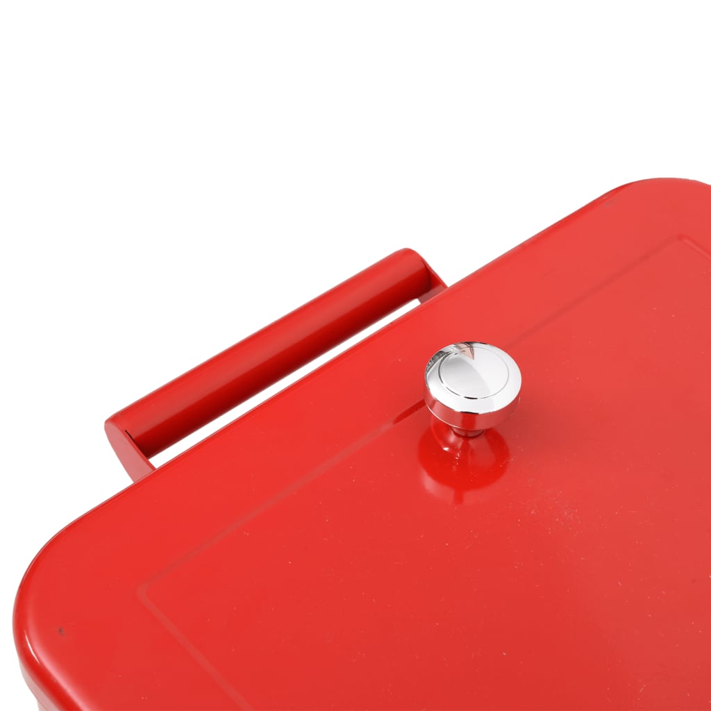 Carrello Porta Ghiaccio su Ruote Rosso 92x43x89 cm