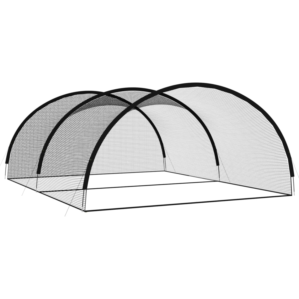 Rete Gabbia da Battuta Baseball Nera 600x400x250 cm Poliestere