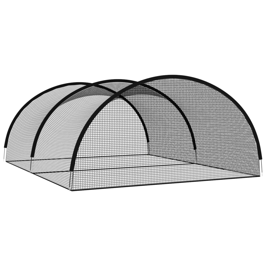 Rete Gabbia da Battuta Baseball Nera 600x400x250 cm Poliestere