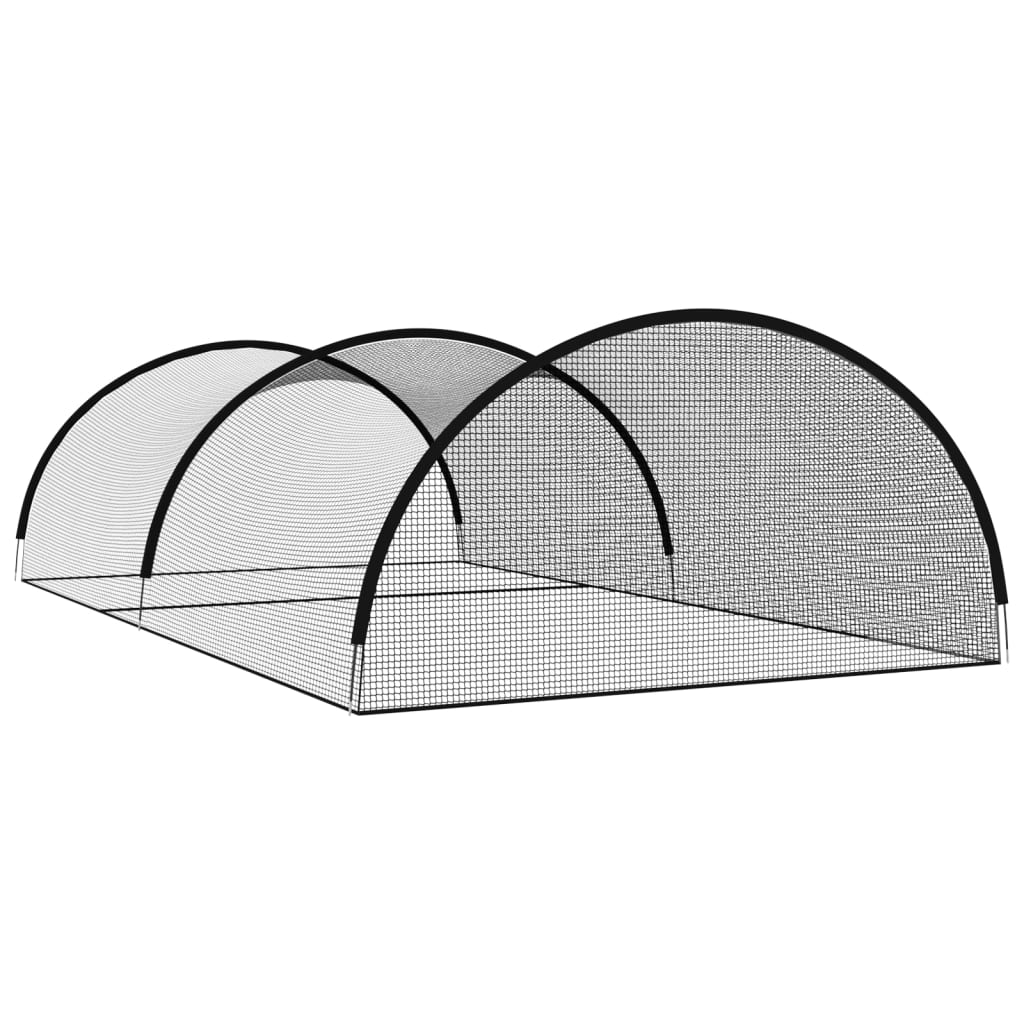 Rete Gabbia da Battuta Baseball Nera 900x400x250 cm Poliestere