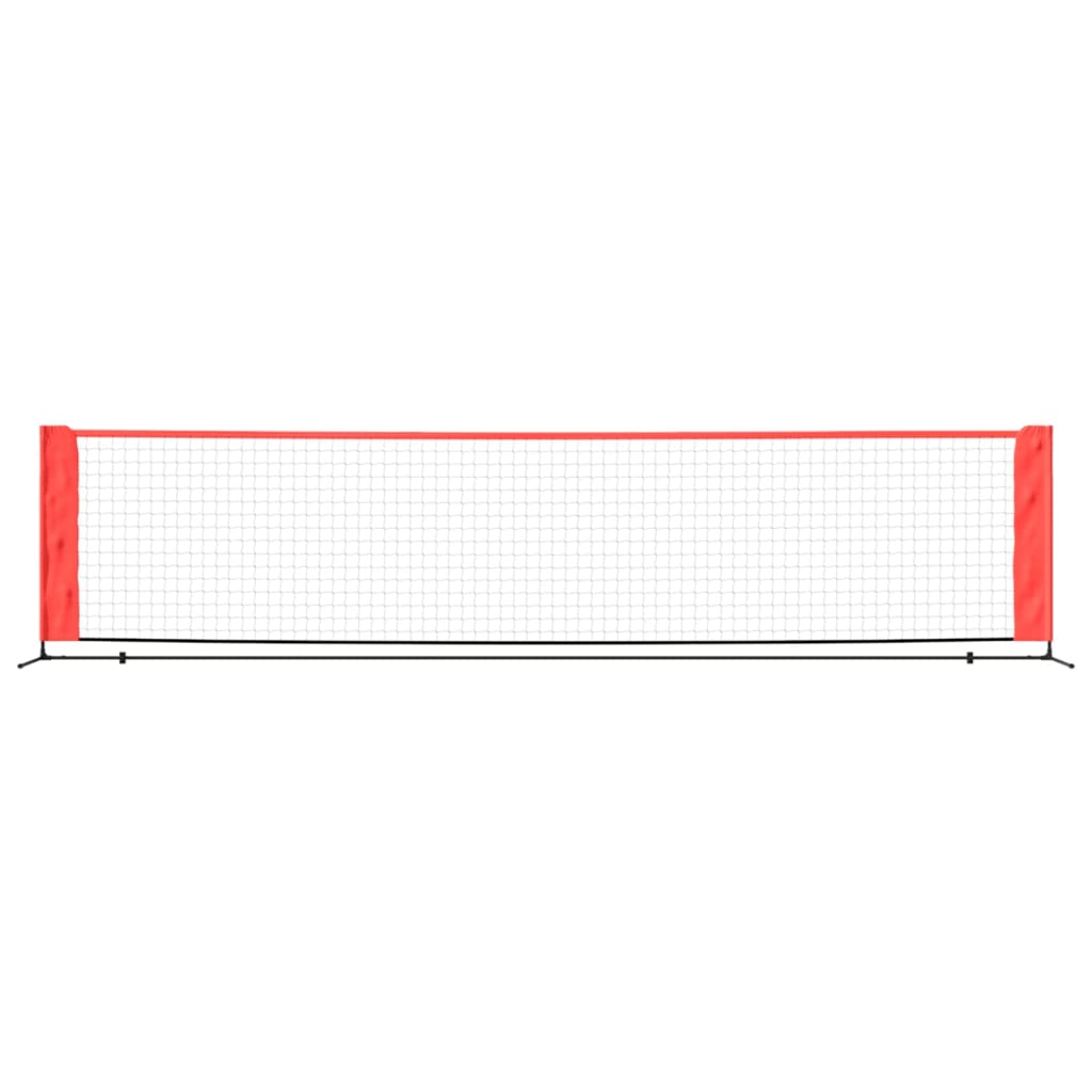 Rete da Tennis Nera e Rossa 400x100x87 cm in Poliestere