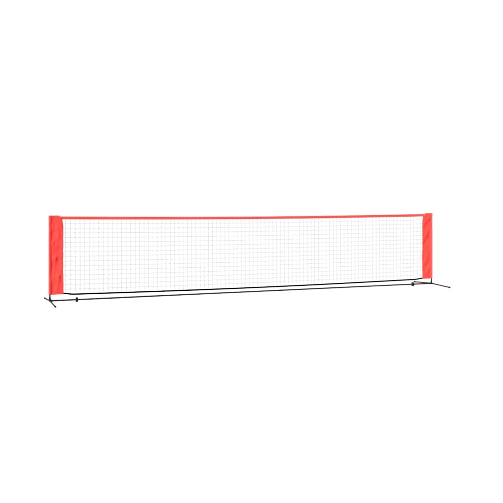 Rete da Tennis Nera e Rossa 500x100x87 cm in Poliestere