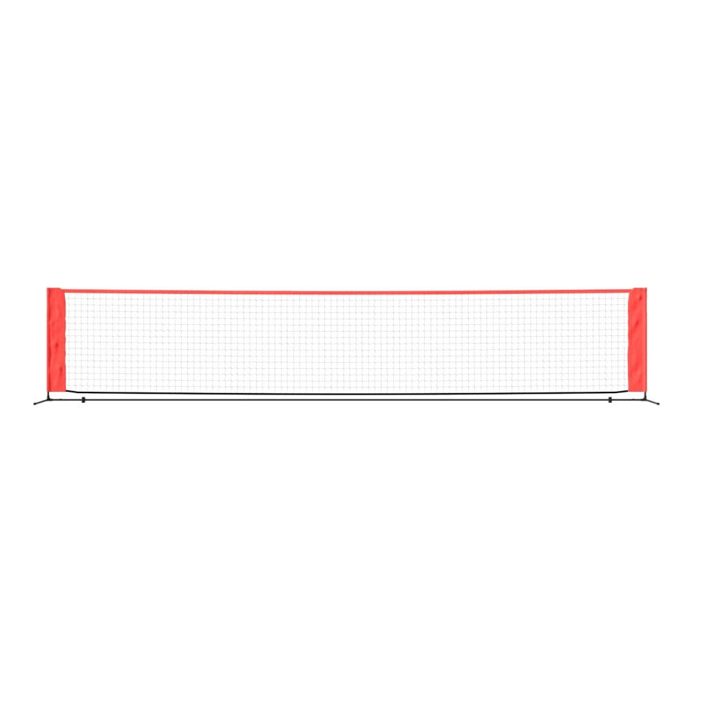 Rete da Tennis Nera e Rossa 500x100x87 cm in Poliestere
