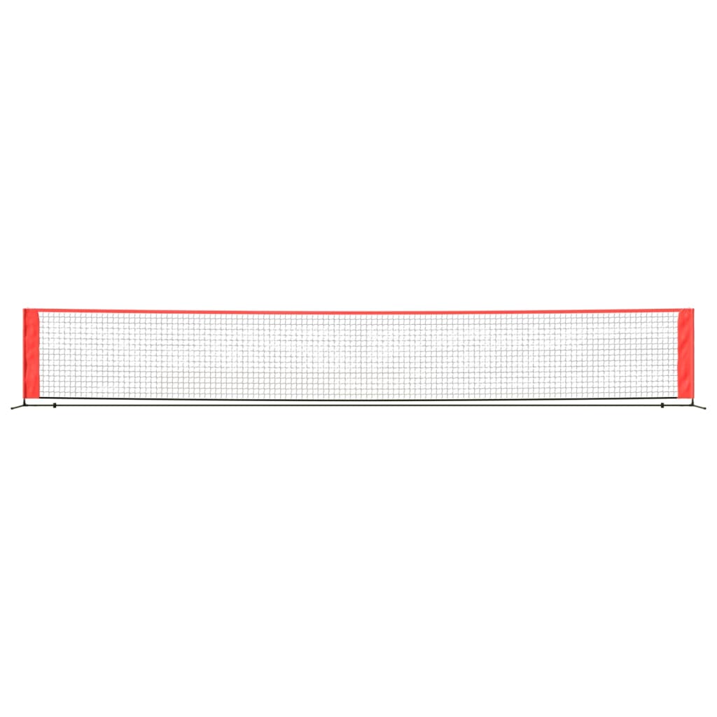 Rete da Tennis Nera e Rossa 600x100x87 cm in Poliestere