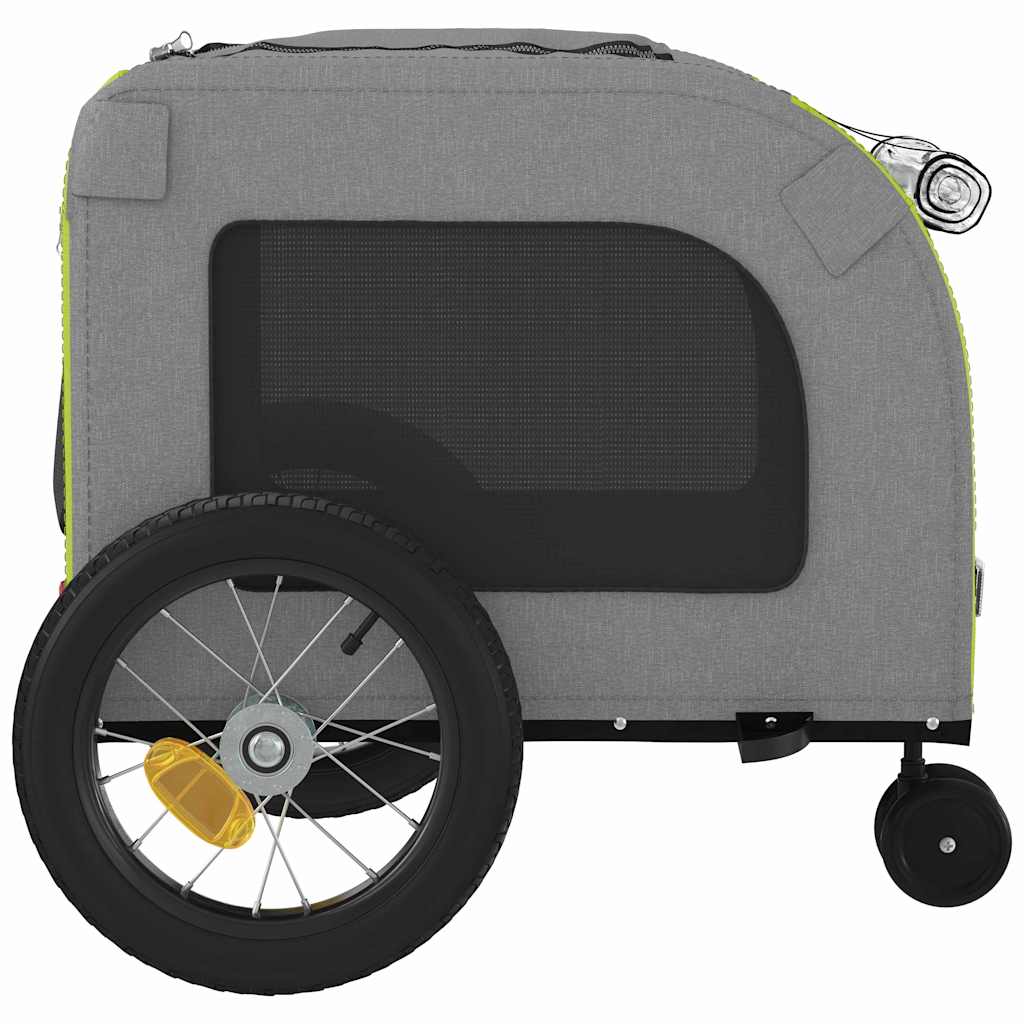 Rimorchio per bicicletta per animali domestici Verde e Grigio