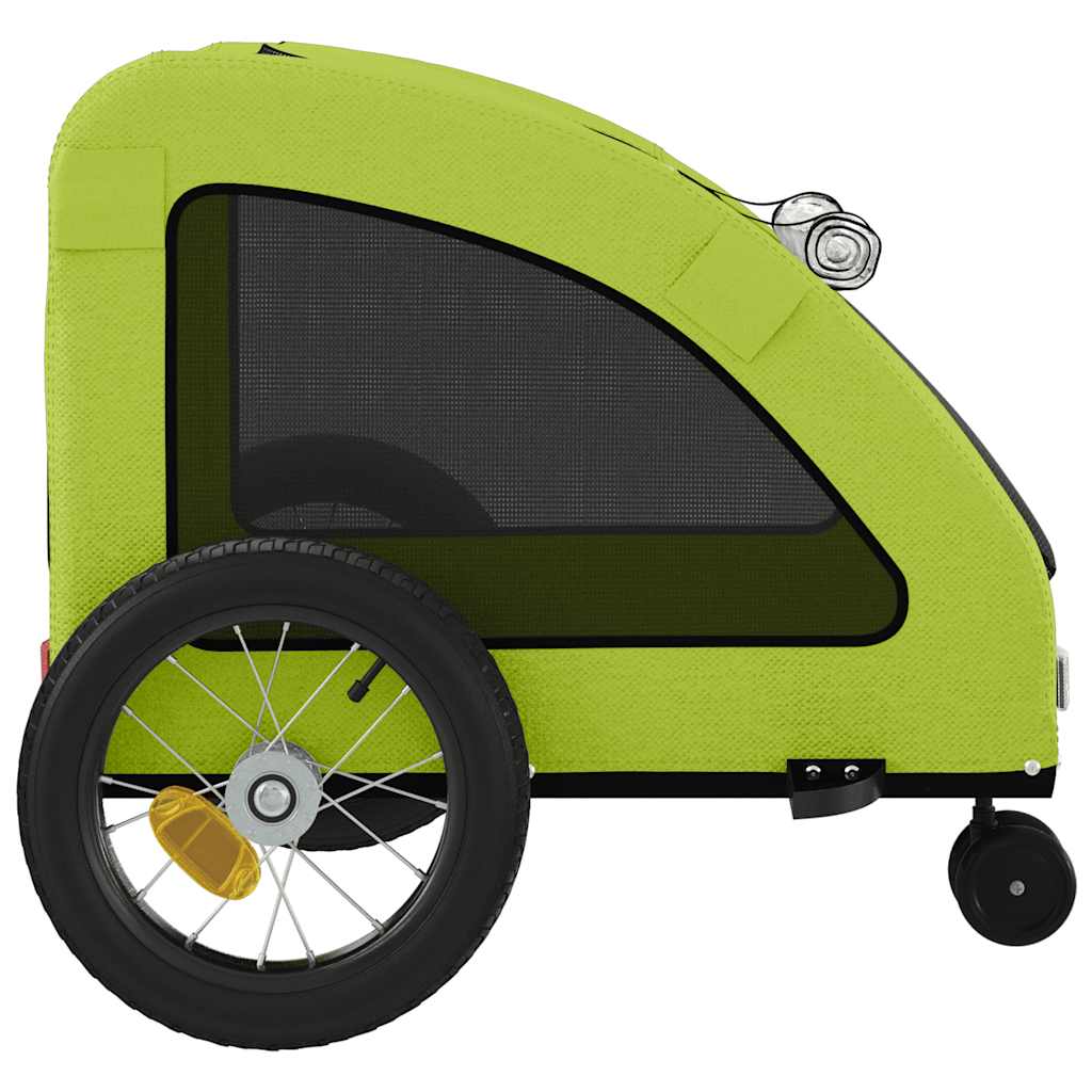 Rimorchio da Bici per Animali Verde Oxford e Ferro