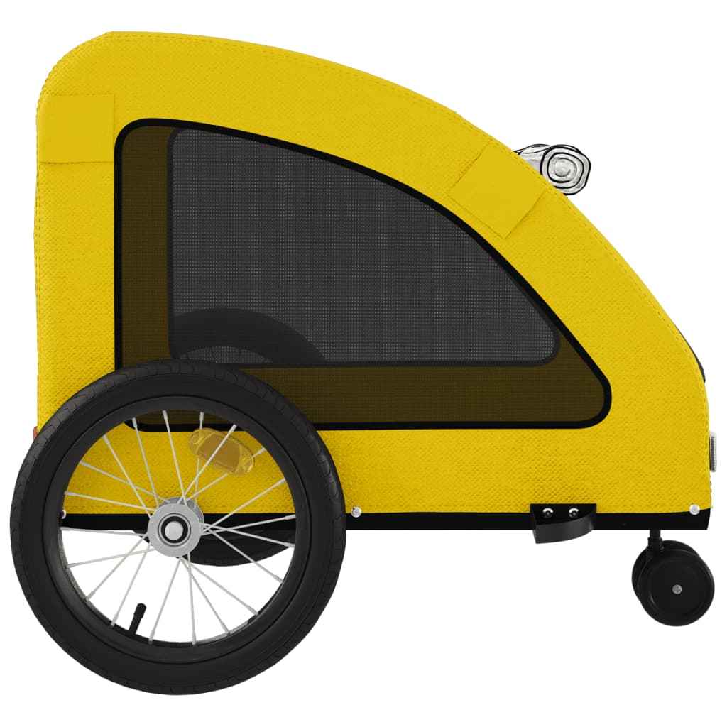 Rimorchio da Bici per Animali Giallo Oxford e Ferro