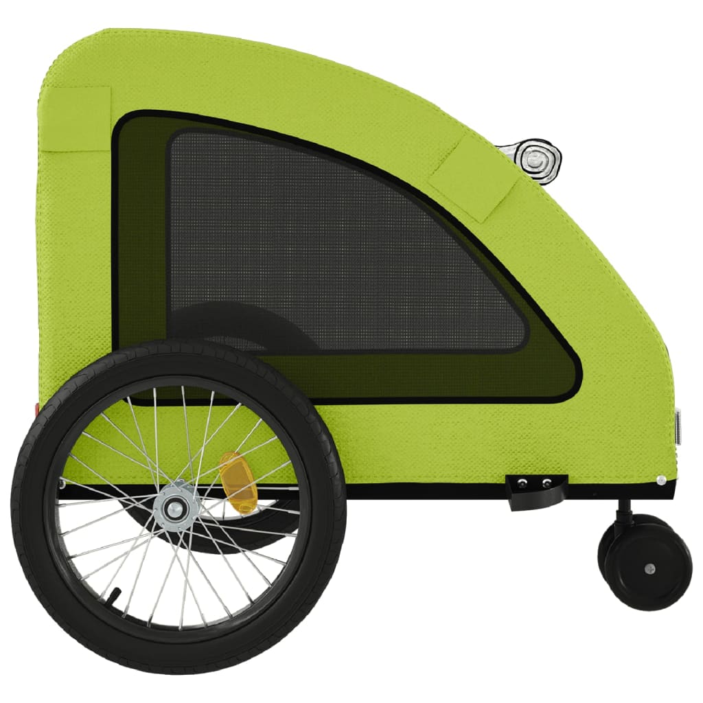 Rimorchio da Bici per Animali Verde Oxford e Ferro