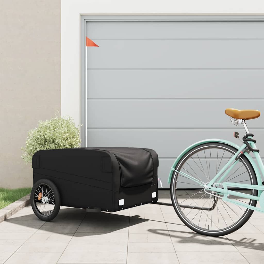 Rimorchio da Bici Nero 45 kg in Ferro