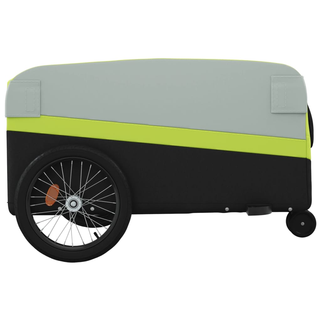 Rimorchio da Bici Nero e Verde 45 kg in Ferro