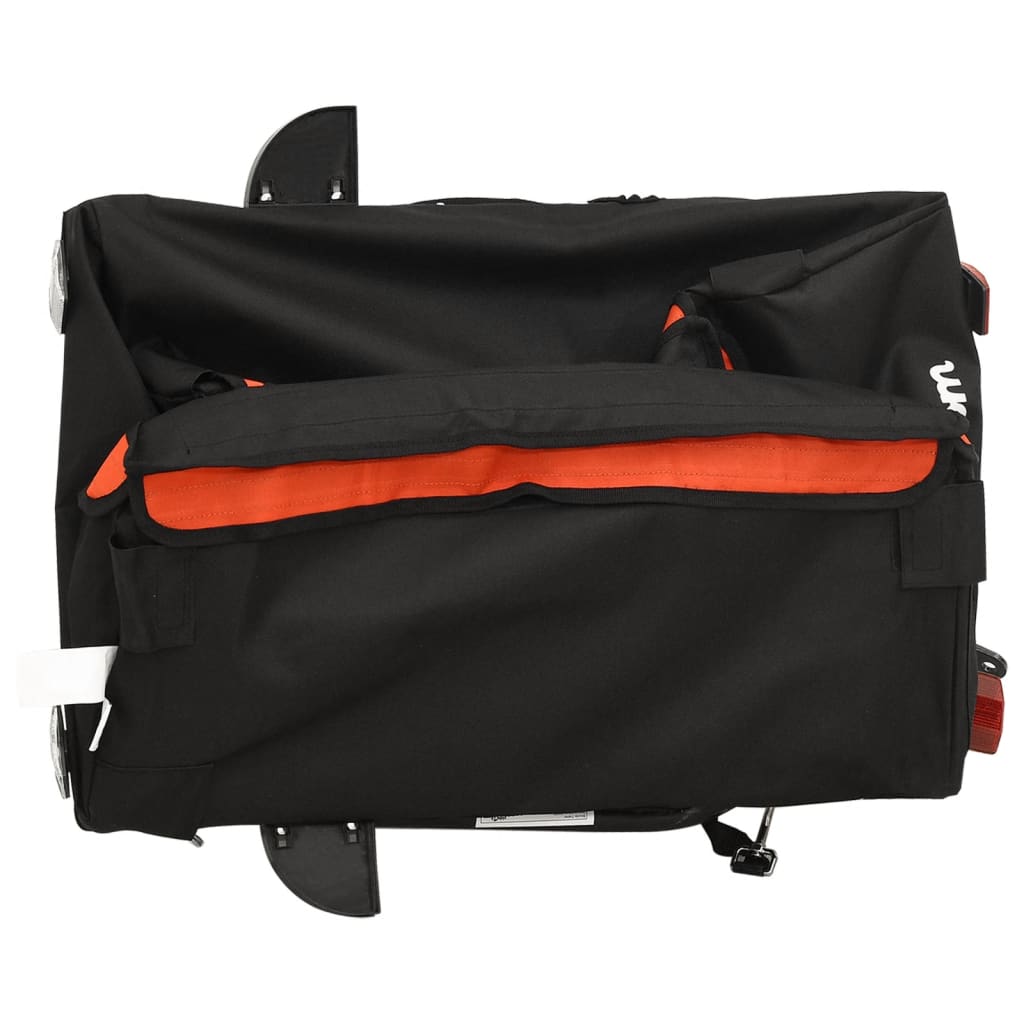 Rimorchio da Bici Nero e Arancione 30 kg in Ferro