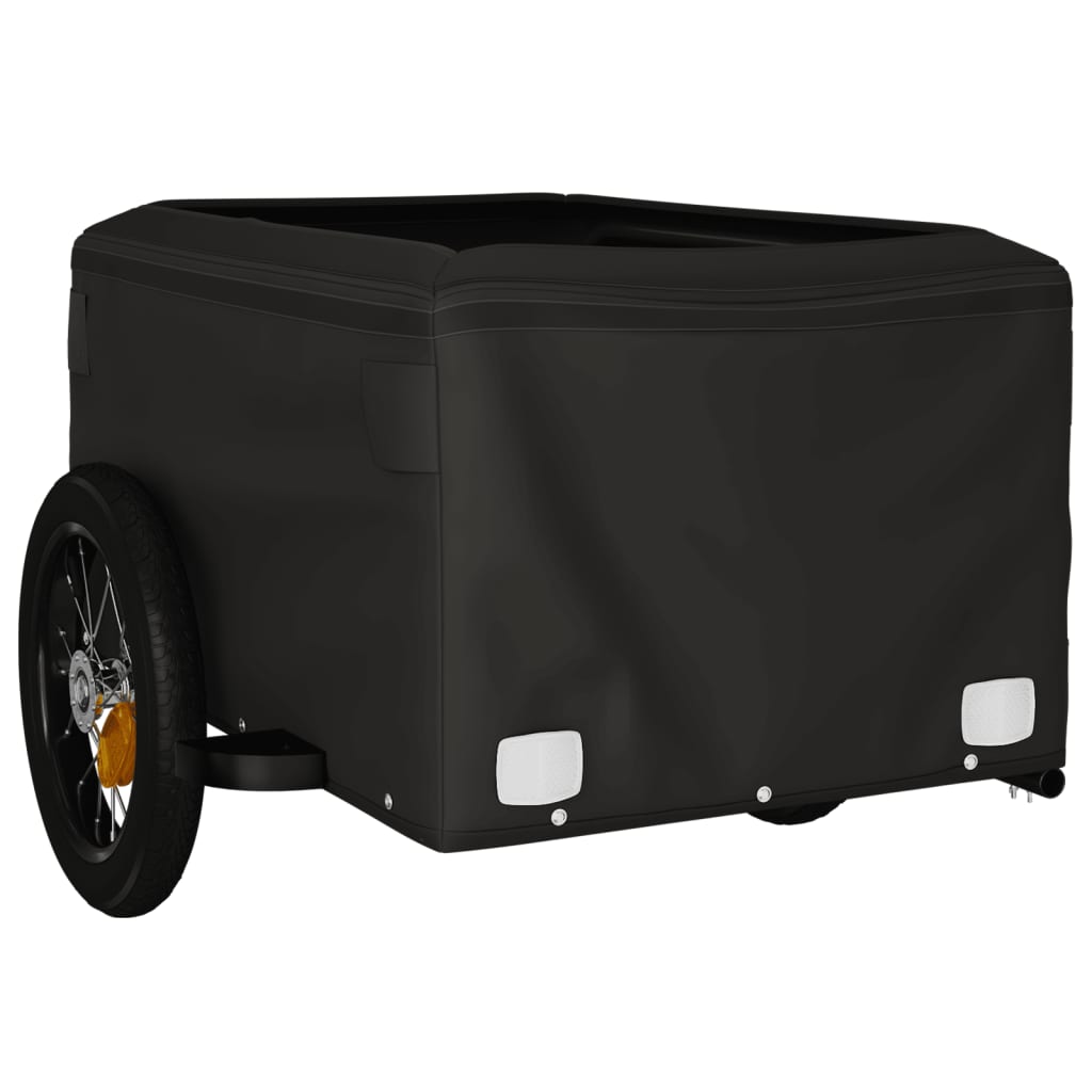 Rimorchio da Bici Nero e Rosso 30 kg in Ferro