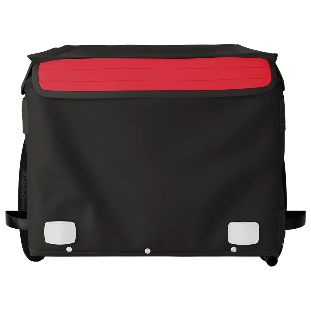 Rimorchio da Bici Nero e Rosso 30 kg in Ferro