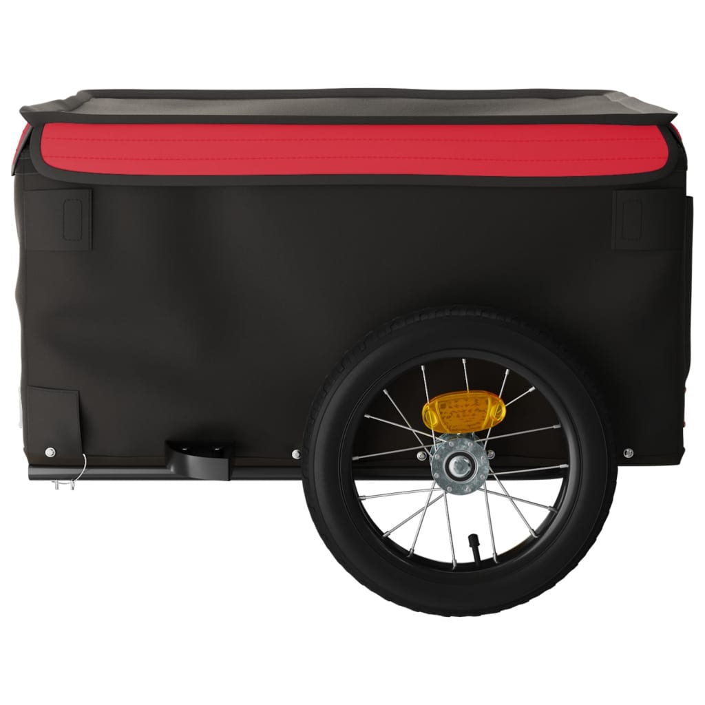 Rimorchio da Bici Nero e Rosso 30 kg in Ferro