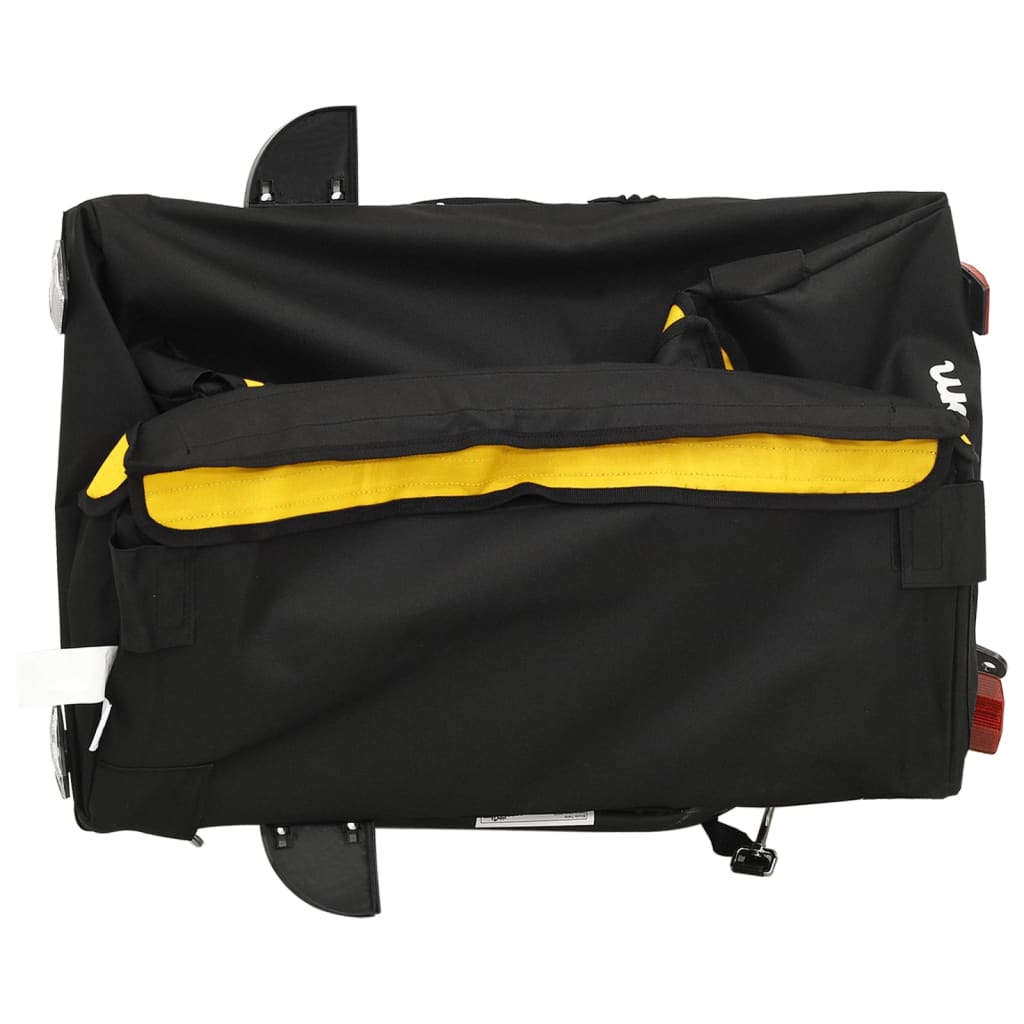 Rimorchio da Bici Nero e Giallo 30 kg in Ferro