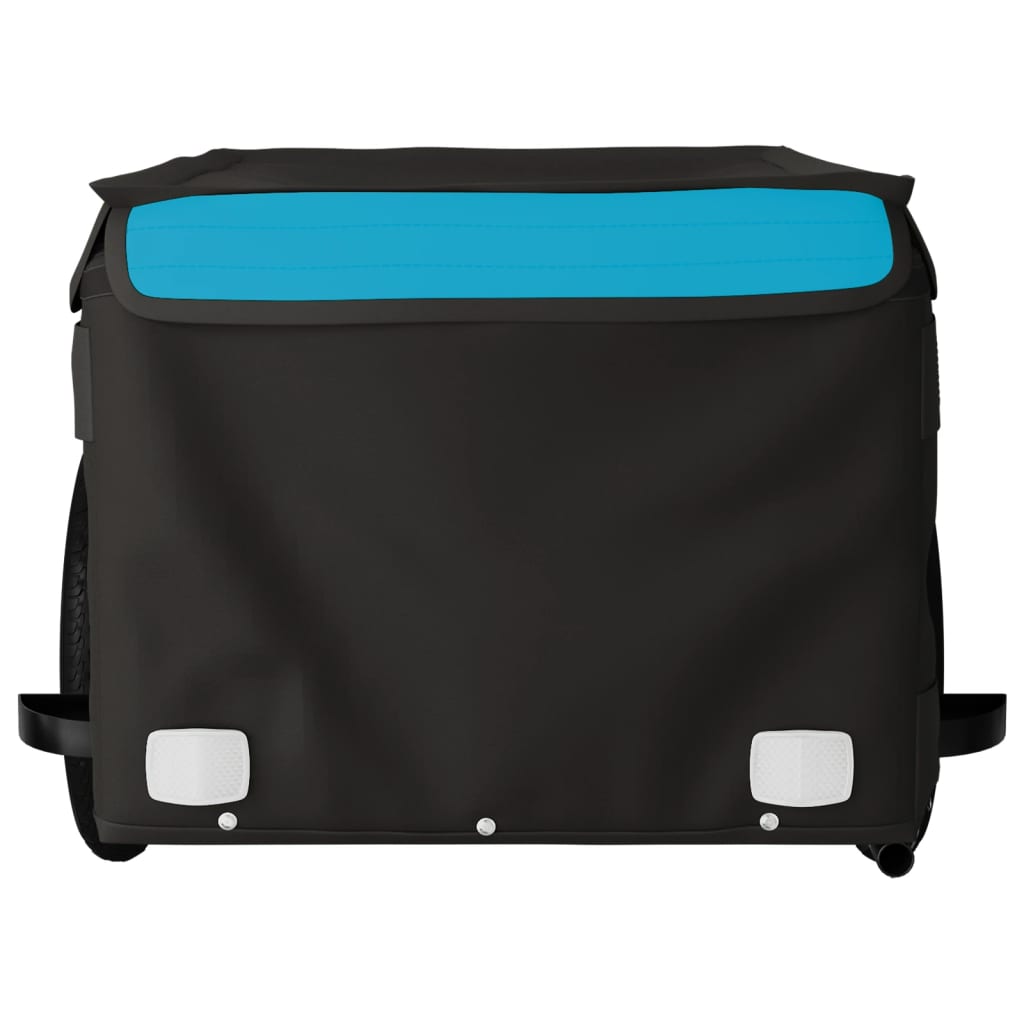 Rimorchio da Bici Nero e Blu 30 kg in Ferro