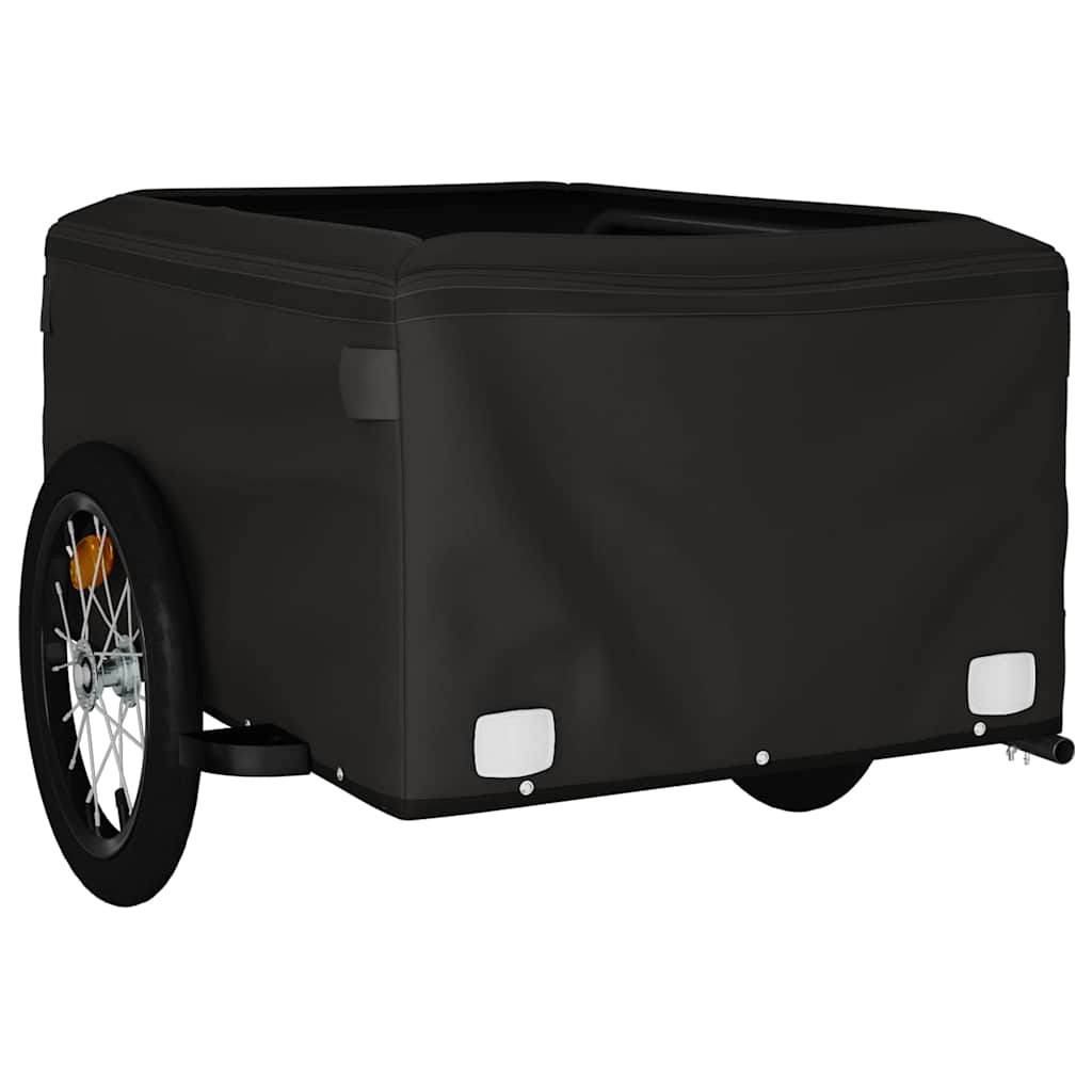 Rimorchio da Bici Nero e Grigio 45 kg in Ferro