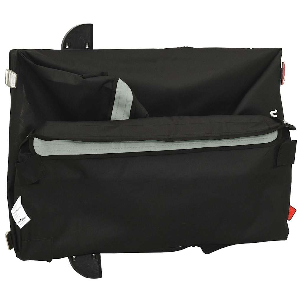 Rimorchio da Bici Nero e Grigio 45 kg in Ferro